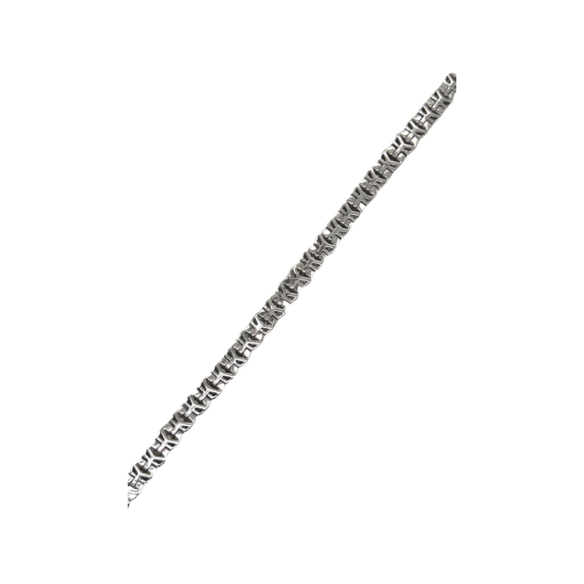 14K White Gold 5.75MM Tennis Baguette Diamond Bracelet 5.51 CT 8.5"