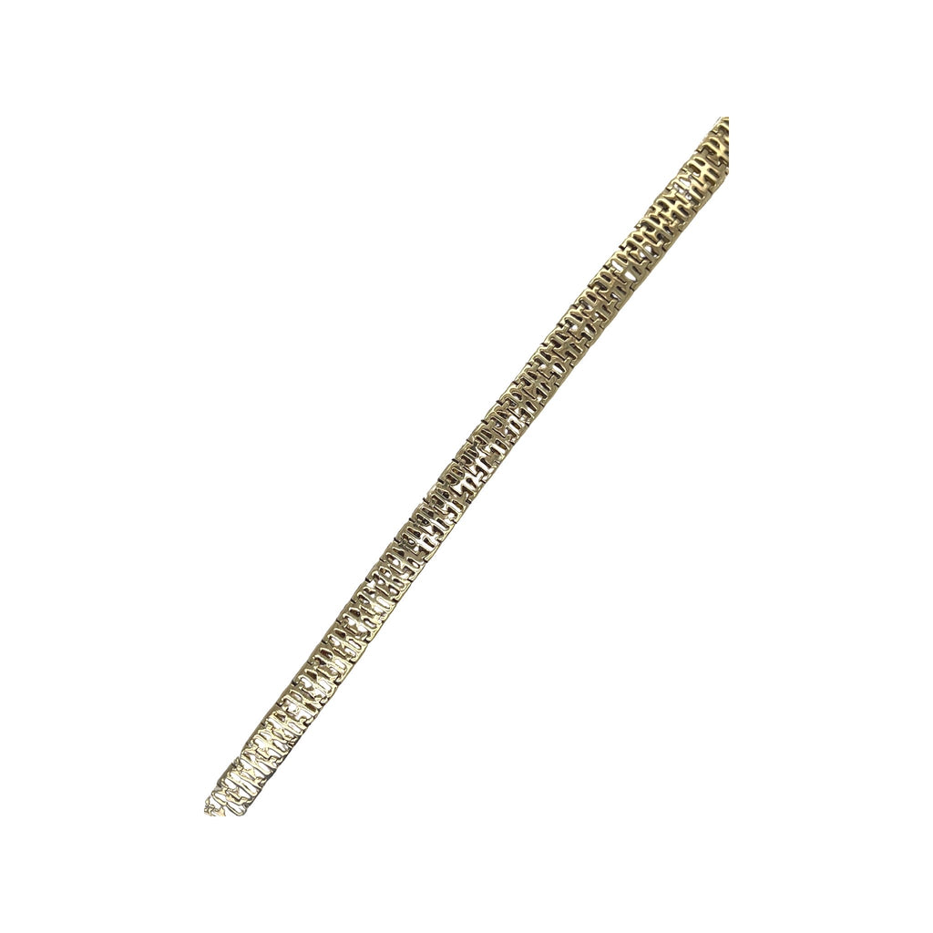 14K Yellow Gold 6.5MM Tennis Baguette Diamond Bracelet 10.0 CT 8"