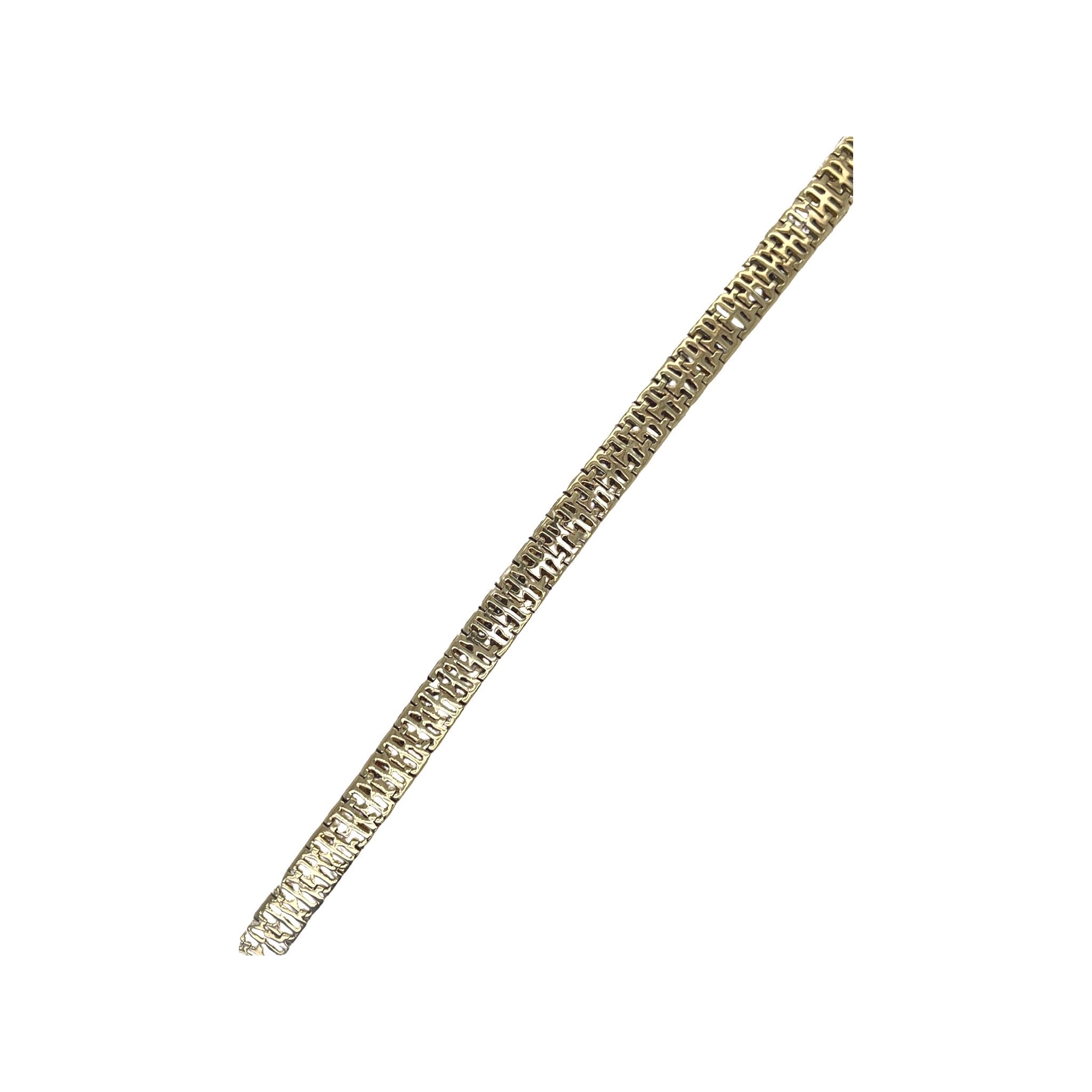 14K Yellow Gold 6.5MM Tennis Baguette Diamond Bracelet 10.0 CT 8"