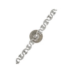 10K White Gold 10MM C-Link Baguette Diamond Bracelet 6.99 CT 7.5"