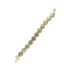 10K Yellow Gold 9MM Round Link Tennis Baguette Diamond Bracelet 6.94 CT 8.5"