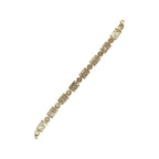 10K Two-Tone Gold 6MM Tennis Baguette Diamond Bracelet 5.37 CT 8.75"