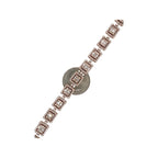 10K Rose Gold 9MM Square Link Tennis Baguette Diamond Bracelet 6.01 CT 8.5"