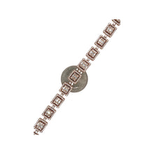 Load image into Gallery viewer, 10K Rose Gold 9MM Square Link Tennis Baguette Diamond Bracelet 6.01 CT 8.5&quot;
