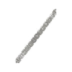 10K White Gold 10MM Square Link Tennis Baguette Diamond Bracelet 9.31 CT 8.5"