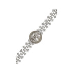 10K White Gold 15MM Designer Chrom Heart Cross Diamond Bracelet 5.79 CT 8"