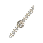 10K Two-Tone Gold 15MM Designer Chrom Heart Cross Diamond Bracelet 5.83 CT 8.25"