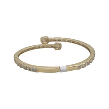 Load image into Gallery viewer, 10K Yellow Gold Designer Baguette Diamond Bangle Bracelet 2.6 CT 7.5&quot;
