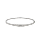 14K White Gold 2.5MM 1 Row Flex Diamond Bangle Bracelet 1.0 CT 7.5"