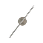 10K Yellow Gold 4MM Miracle 1 Row Tennis Diamond Bracelet 1.59 CT 8.5"