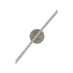 10K Rose Gold 4MM Miracle 1 Row Tennis Diamond Bracelet 1.53 CT 8.25"
