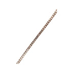 10K Rose Gold 4MM Miracle 1 Row Tennis Diamond Bracelet 1.53 CT 8.25"