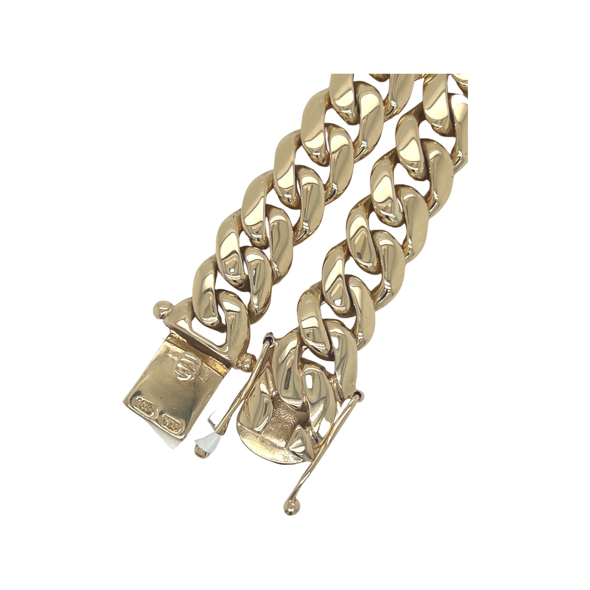 Solid 14K Yellow Gold 15.5MM Miami Cuban Bracelet 8"