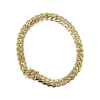 Solid 10K Yellow Gold 8MM Miami Cuban Bracelet 9"