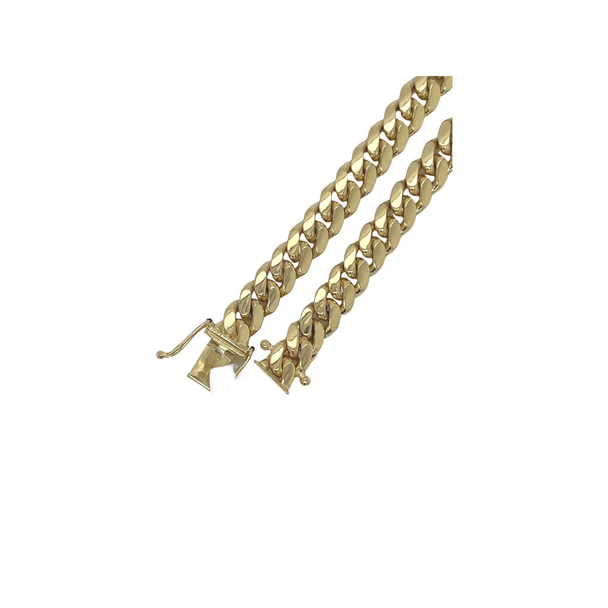 Solid 10K Yellow Gold 7MM Miami Cuban Bracelet 9"