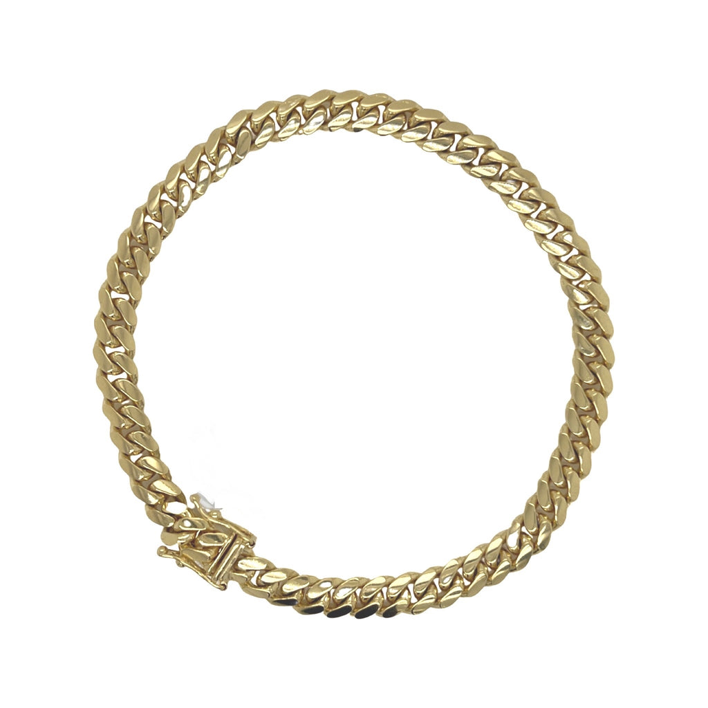 Solid 10K Yellow Gold 6MM Miami Cuban Bracelet 9"