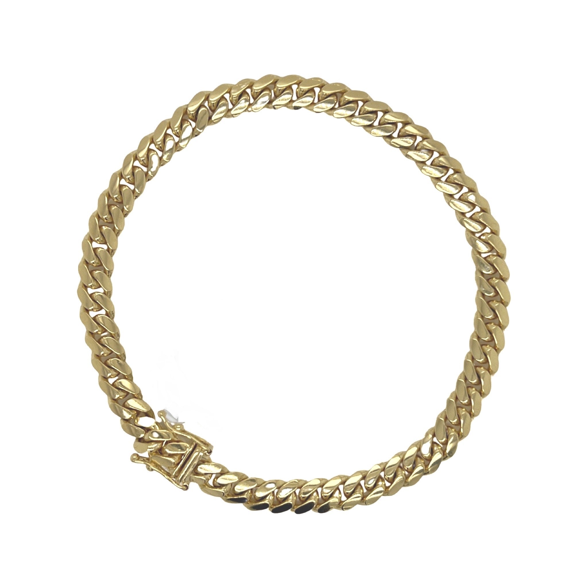 Solid 10K Yellow Gold 6MM Miami Cuban Bracelet 9"