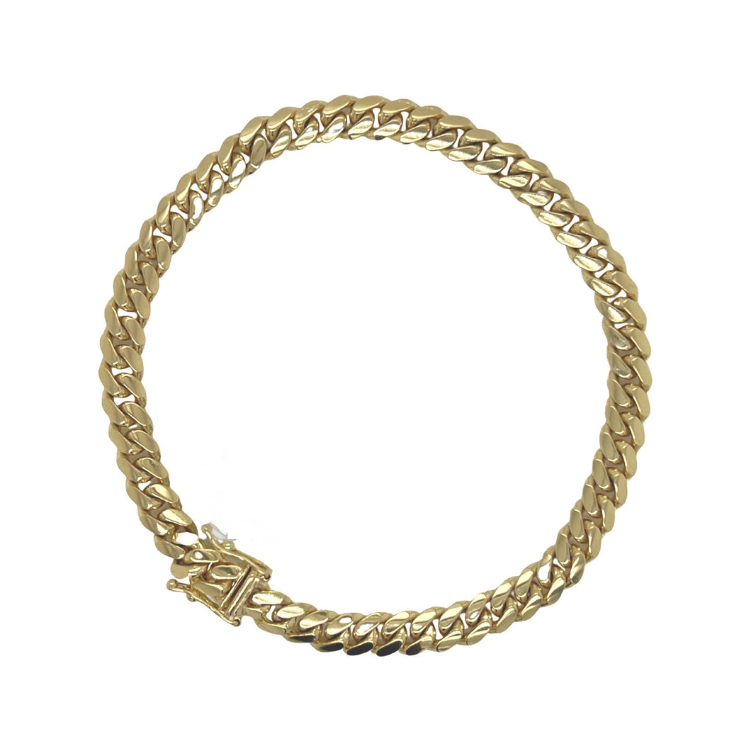 Solid 10K Yellow Gold 6MM Miami Cuban Bracelet 9