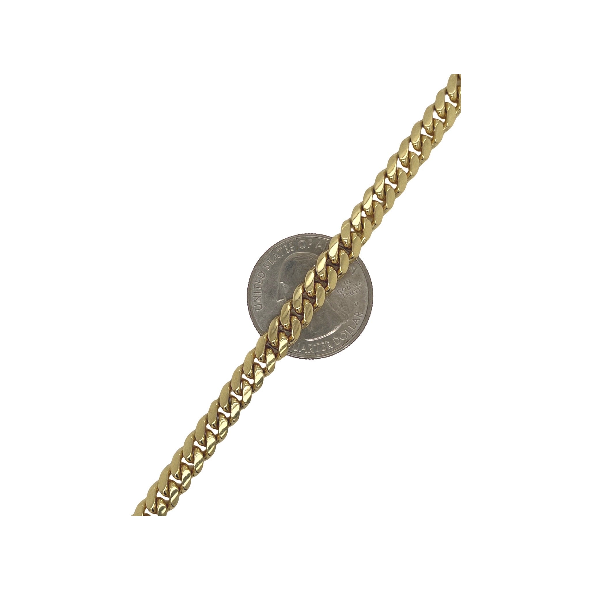 Solid 10K Yellow Gold 6MM Miami Cuban Bracelet 9"