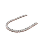 10K Rose Gold 4MM 1 Row Miracle Tennis Diamond Chain 18-26"