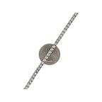 10K Rose Gold 4MM 1 Row Miracle Tennis Diamond Chain 18-26"