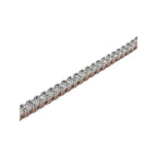10K Rose Gold 4MM 1 Row Miracle Tennis Diamond Chain 18-26"