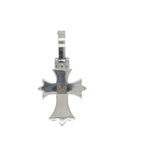 10K White Gold Designer Baguette Diamond Cross Pendant 1.51 CT 1.8"