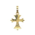 10K Yellow Gold Designer VS Diamond Cross Pendant 5.46 CT 2.75"