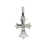 10K White Gold Designer Baguette Diamond Cross Pendant 5.01 CT 2.8"