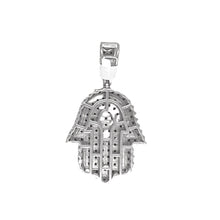 Load image into Gallery viewer, 10K White Gold Hamsa Diamond Pendant 2.04 CT 1.5&quot;
