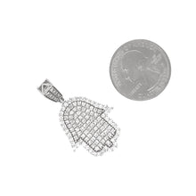 Load image into Gallery viewer, 10K White Gold Hamsa Diamond Pendant 2.04 CT 1.5&quot;
