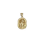 10K Yellow Gold Jesus Head Diamond Pendant 0.28 CT 1.4"
