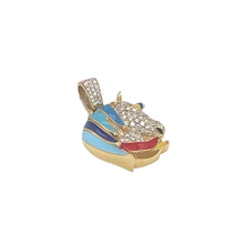 Load image into Gallery viewer, 10K Yellow Gold Multicolor Unicorn Diamond Pendant 1.0 CT 1.3&quot;
