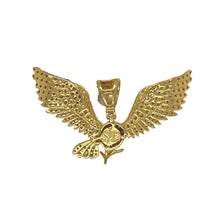 Load image into Gallery viewer, 10K Yellow Gold Flying Eagle Diamond Pendant 1.6 CT 1.25&quot;
