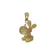 Load image into Gallery viewer, 14K Yellow Gold Energizer Bunny Diamond Pendant 2.5 CT 2&quot;
