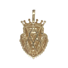 Load image into Gallery viewer, 10K Yellow Gold Lion Crown Head VS Diamond Pendant 3.11 CT 2.1&quot;
