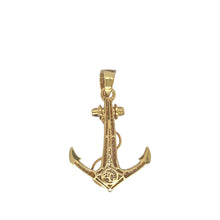 Load image into Gallery viewer, 10K Yellow Gold Anchor VS Diamond Pendant 2.35 CT 1.75&quot;
