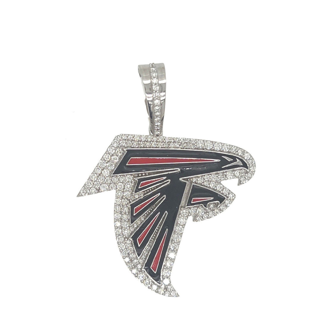 True Fans Atlanta Falcons 1/4 CT. T.W. Diamond Logo Charm in 10K