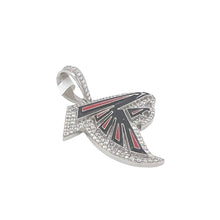 Load image into Gallery viewer, Custom 10K White Gold Atlanta Falcons Logo Diamond Pendant 1.9 CT 2&quot;
