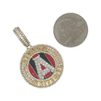 Custom 10K Yellow Gold Atlanta United FC Logo Diamond Pendant 1.99 CT 1.85"