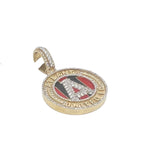 Custom 10K Yellow Gold Atlanta United FC Logo Diamond Pendant 1.99 CT 1.85"