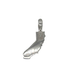 10K White Gold California Map VS Diamond Pendant 2.32 CT 1.8"
