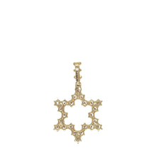 Load image into Gallery viewer, 14K Yellow Gold Star of David Diamond Pendant 2.5 CT 1.4&quot;
