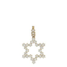 Load image into Gallery viewer, 14K Yellow Gold Star of David Diamond Pendant 2.5 CT 1.4&quot;
