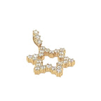 14K Yellow Gold Star of David Diamond Pendant 2.5 CT 1.4"