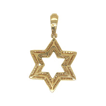 Load image into Gallery viewer, 14K Yellow Gold Star of David VS Diamond Pendant 2.05 CT 1.75&quot;
