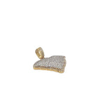 10K Yellow Gold South Carolina Map VS Diamond Pendant 1.1 CT 1"