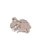 14K Two-Tone Gold Skeleton Broken Heart Diamond Pendant 1.29 CT 1.35"