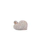 10K Rose Gold Puffed Heart VS Diamond Pendant 2.41 CT 1"