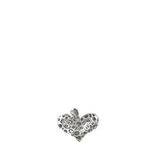 Load image into Gallery viewer, 14K White Gold Puffed Heart Diamond Pendant 0.71 CT 0.65&quot;
